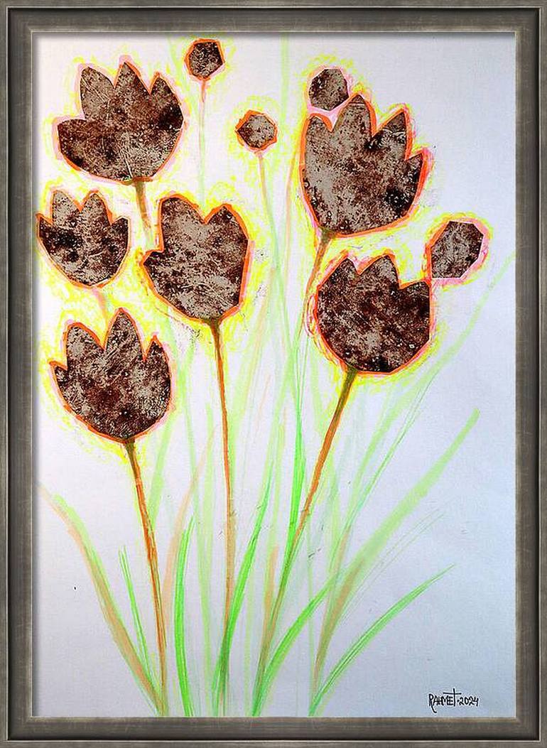 Original Impressionism Floral Painting by Rakhmet Redzhepov