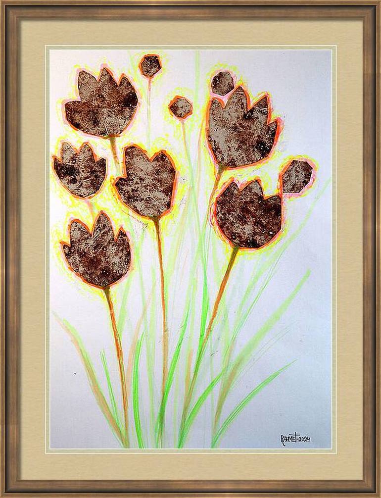 Original Impressionism Floral Painting by Rakhmet Redzhepov
