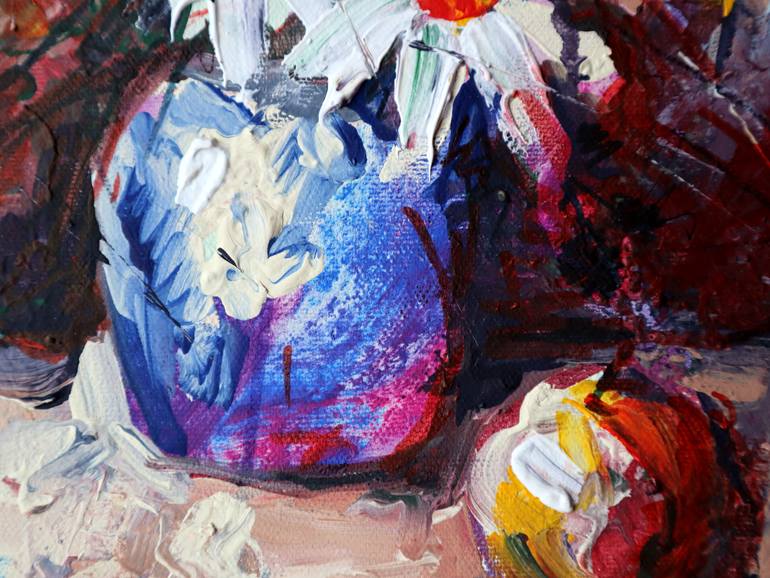 Original Expressionism Floral Painting by Rakhmet Redzhepov