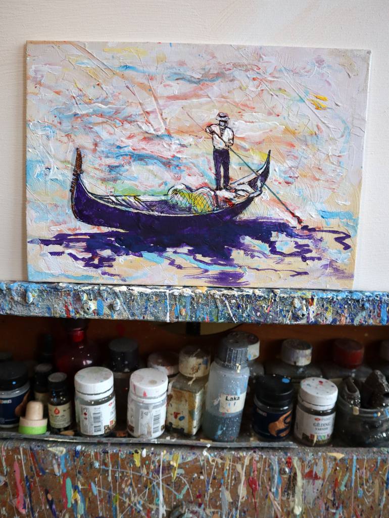 Original Expressionism Seascape Painting by Rakhmet Redzhepov