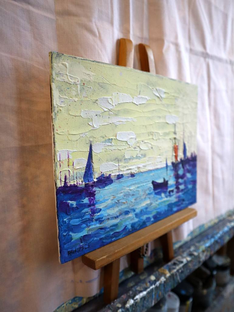Original Impressionism Seascape Painting by Rakhmet Redzhepov