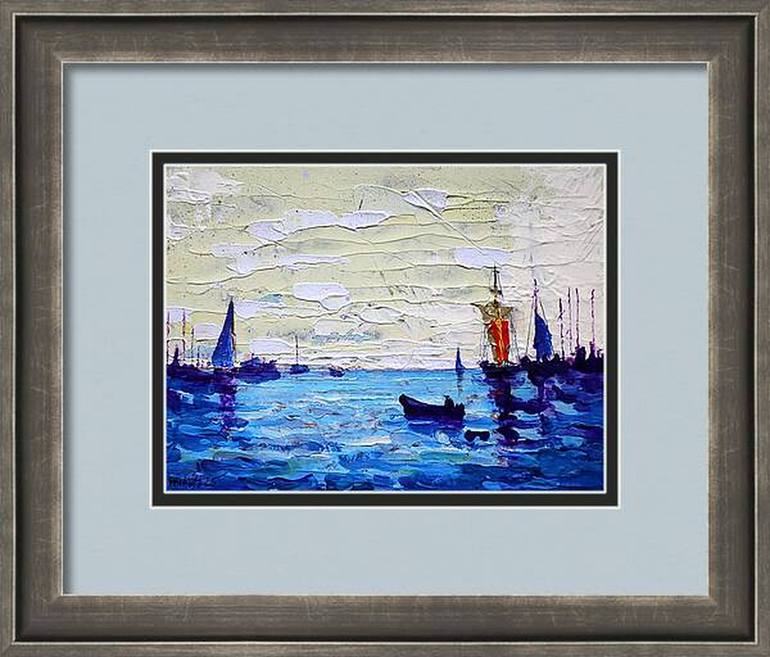 Original Impressionism Seascape Painting by Rakhmet Redzhepov