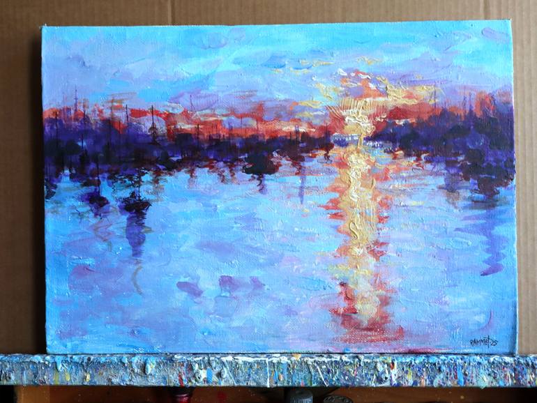 Original Impressionism Seascape Painting by Rakhmet Redzhepov
