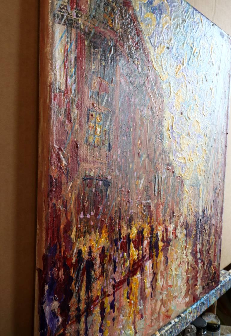 Original Expressionism Cities Painting by Rakhmet Redzhepov