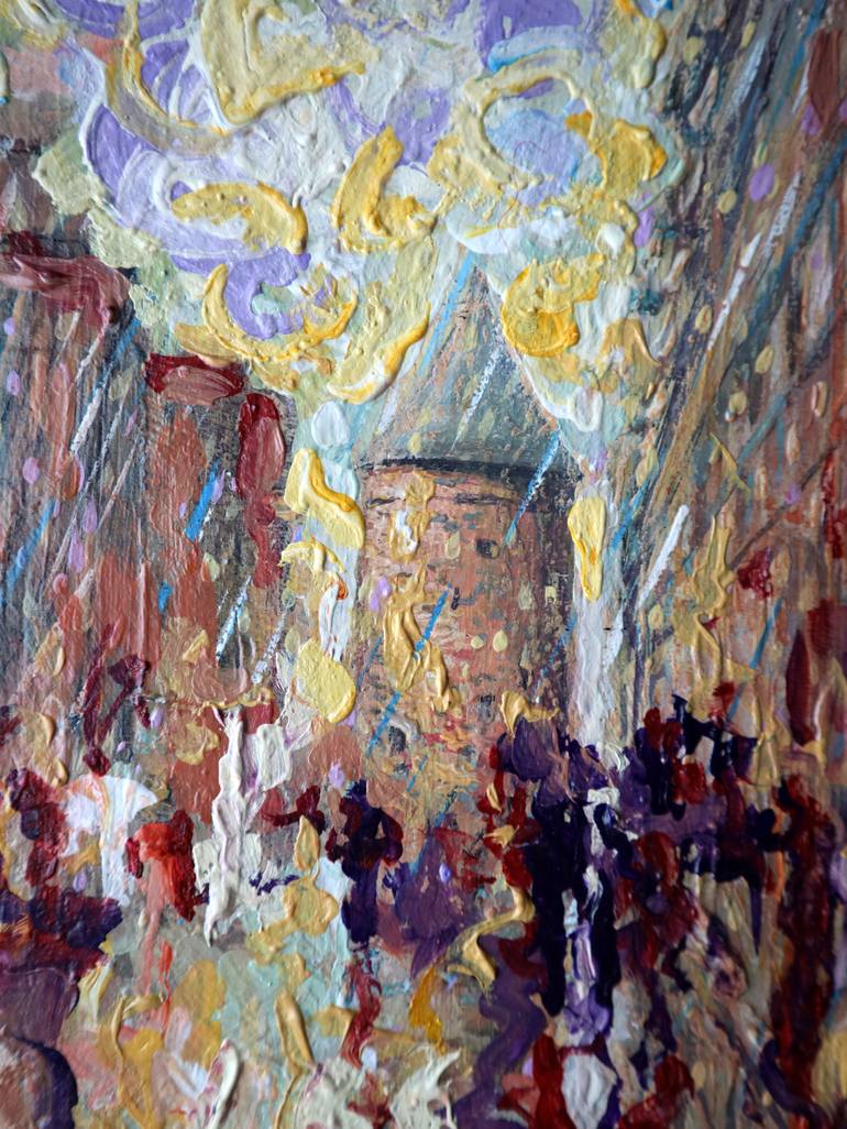 Original Expressionism Cities Painting by Rakhmet Redzhepov