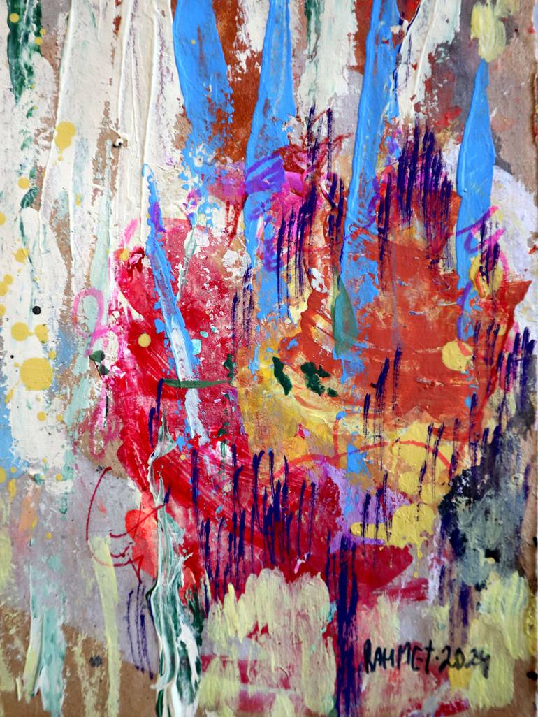 Original Expressionism Floral Painting by Rakhmet Redzhepov
