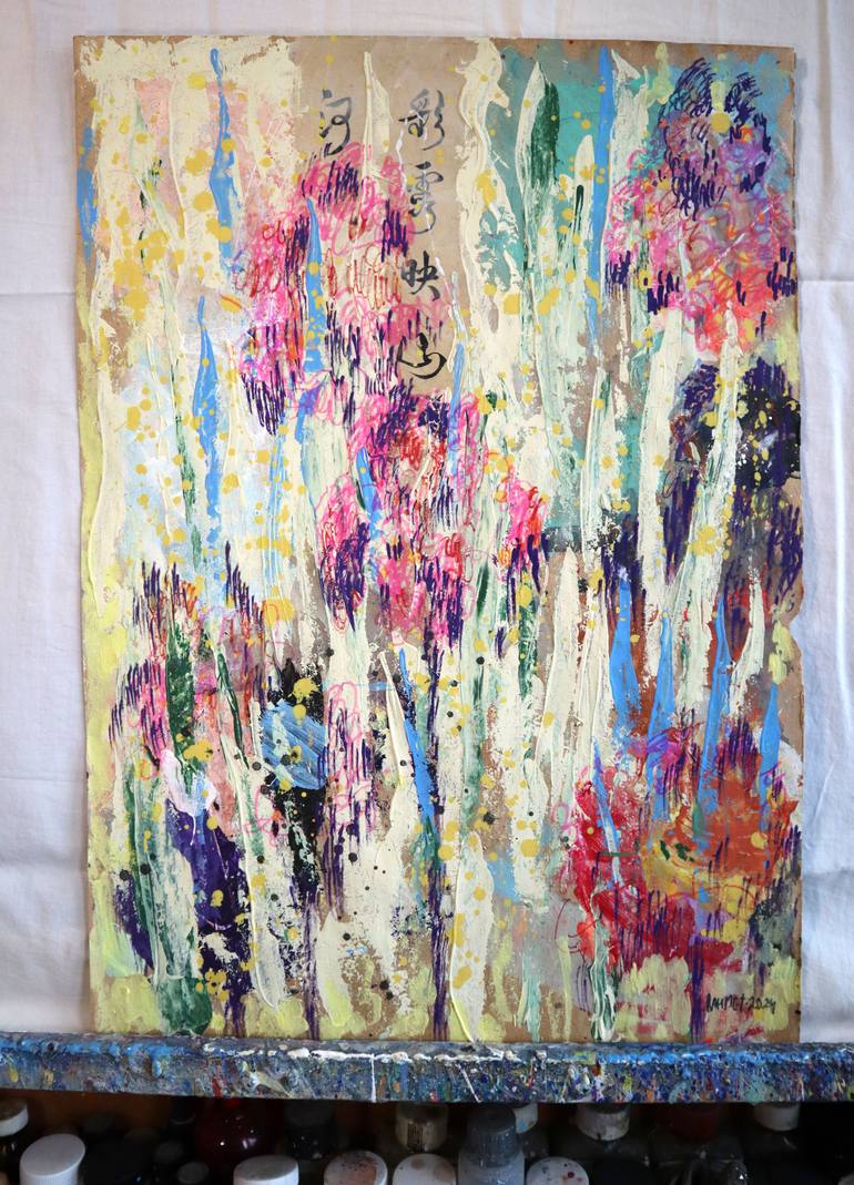 Original Expressionism Floral Painting by Rakhmet Redzhepov