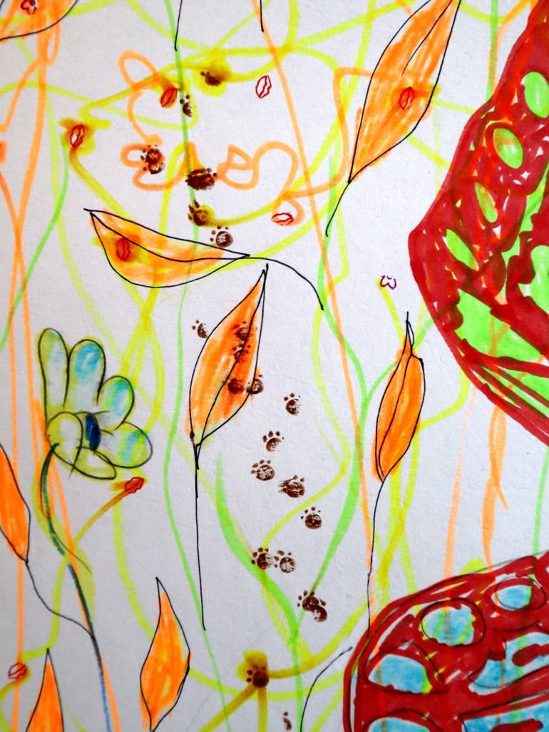 Original Expressionism Floral Painting by Rakhmet Redzhepov