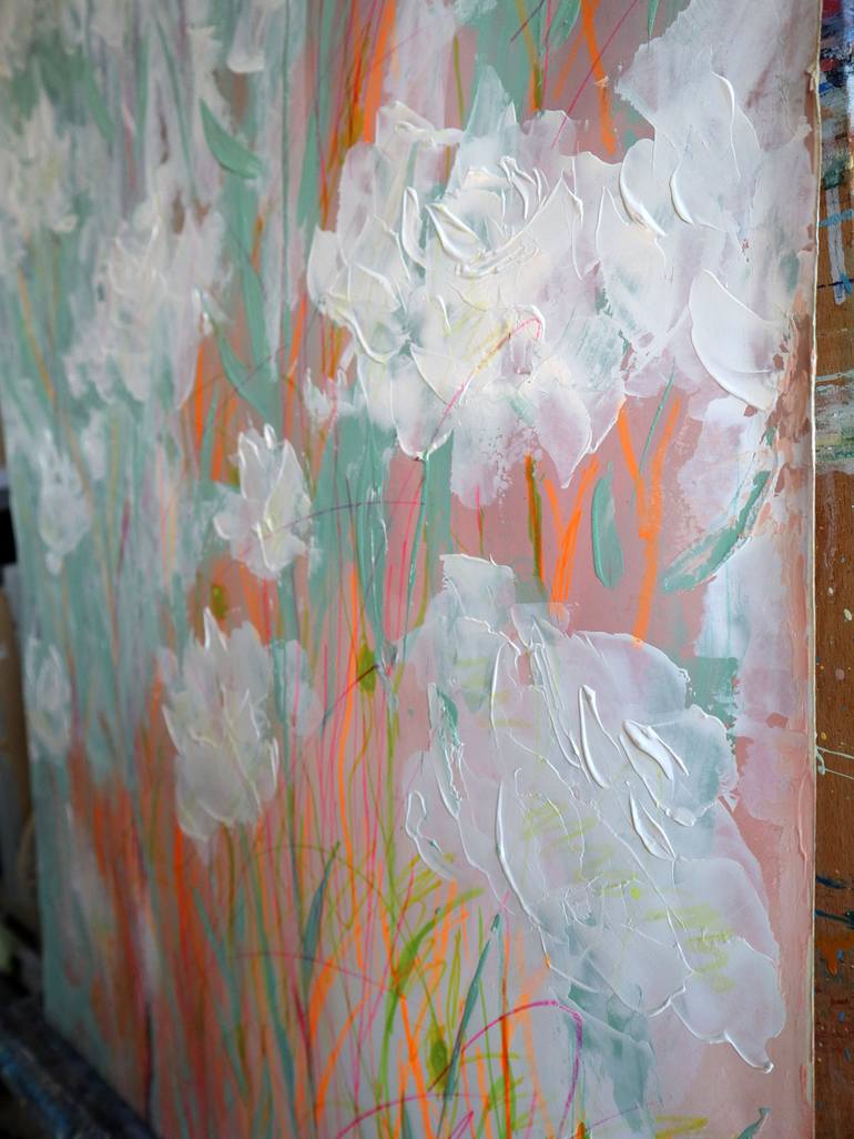 Original Expressionism Floral Painting by Rakhmet Redzhepov