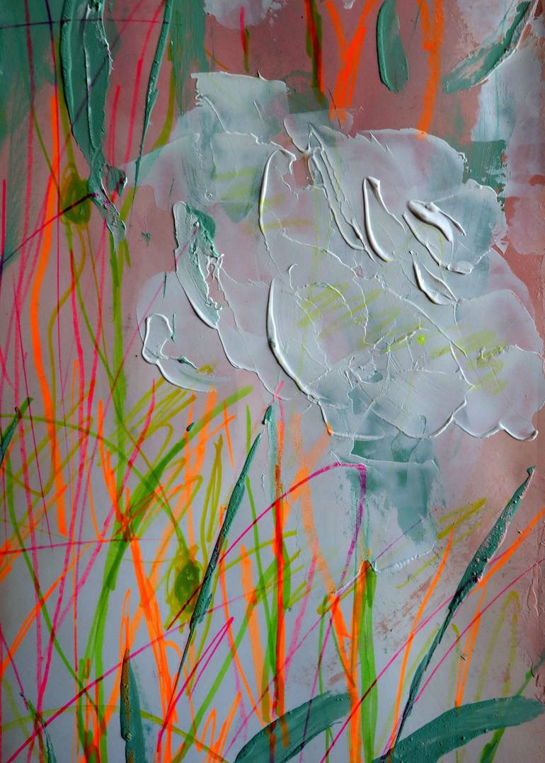 Original Expressionism Floral Painting by Rakhmet Redzhepov