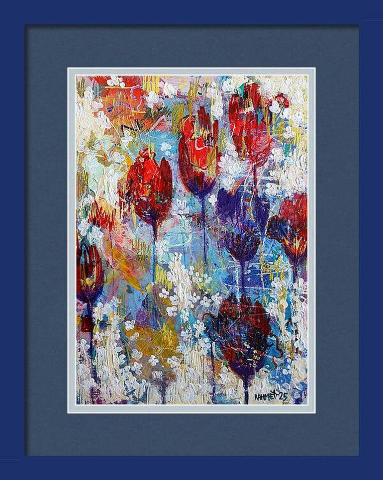 Original Impressionism Floral Painting by Rakhmet Redzhepov