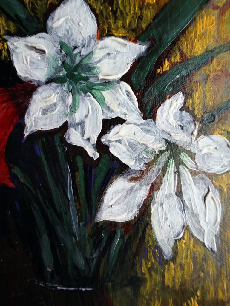 Original Impressionism Floral Painting by Rakhmet Redzhepov