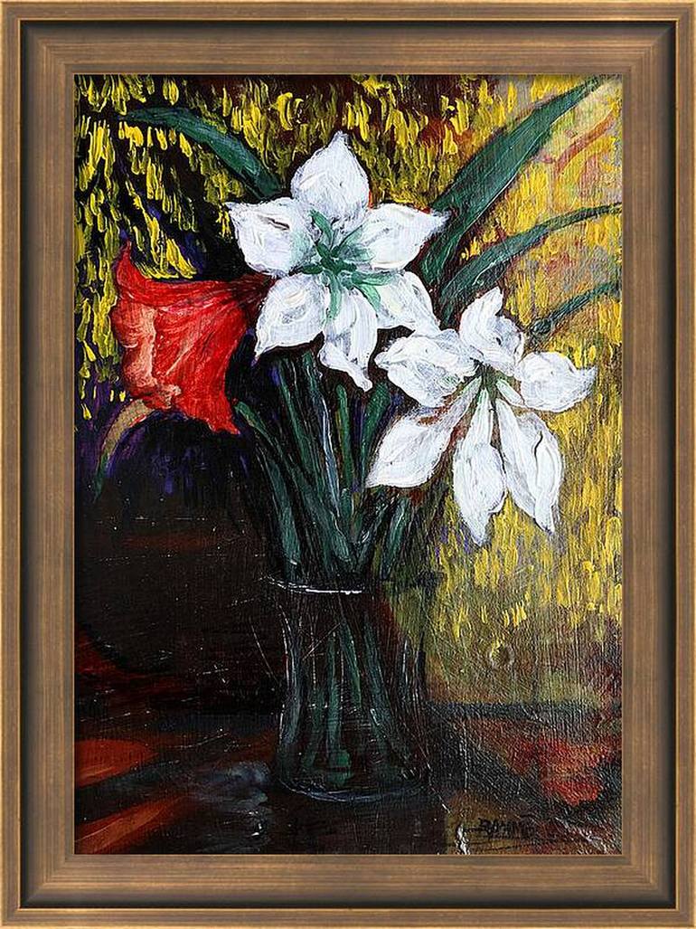 Original Impressionism Floral Painting by Rakhmet Redzhepov