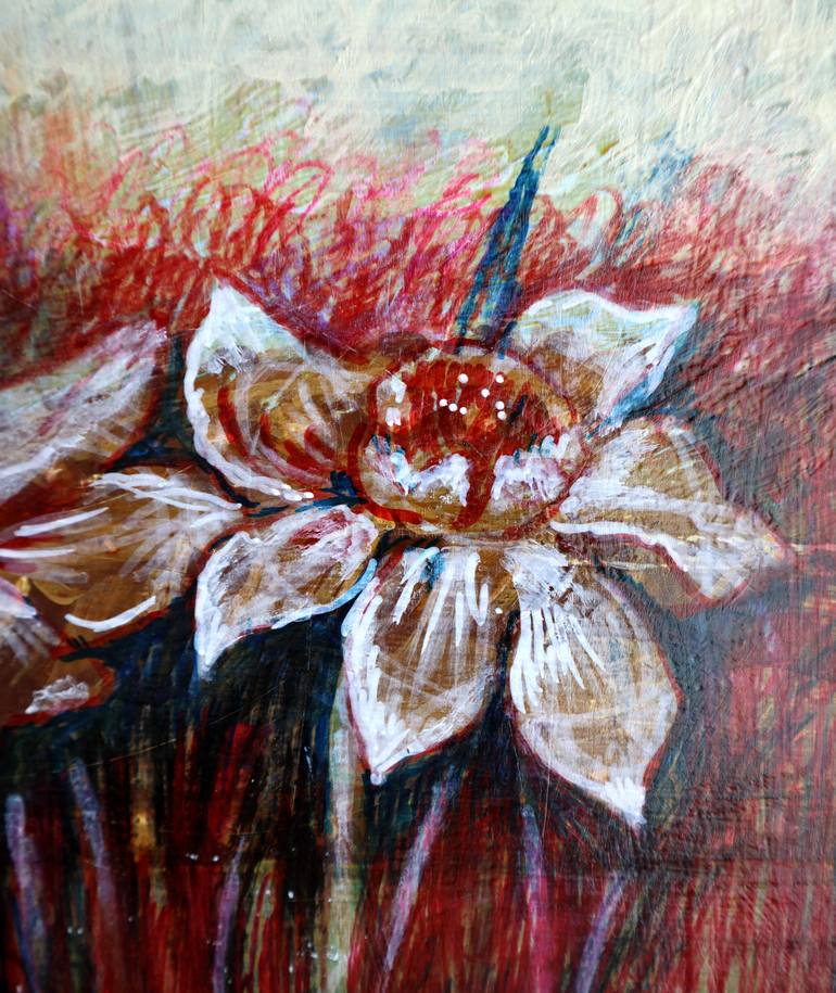 Original Impressionism Floral Painting by Rakhmet Redzhepov