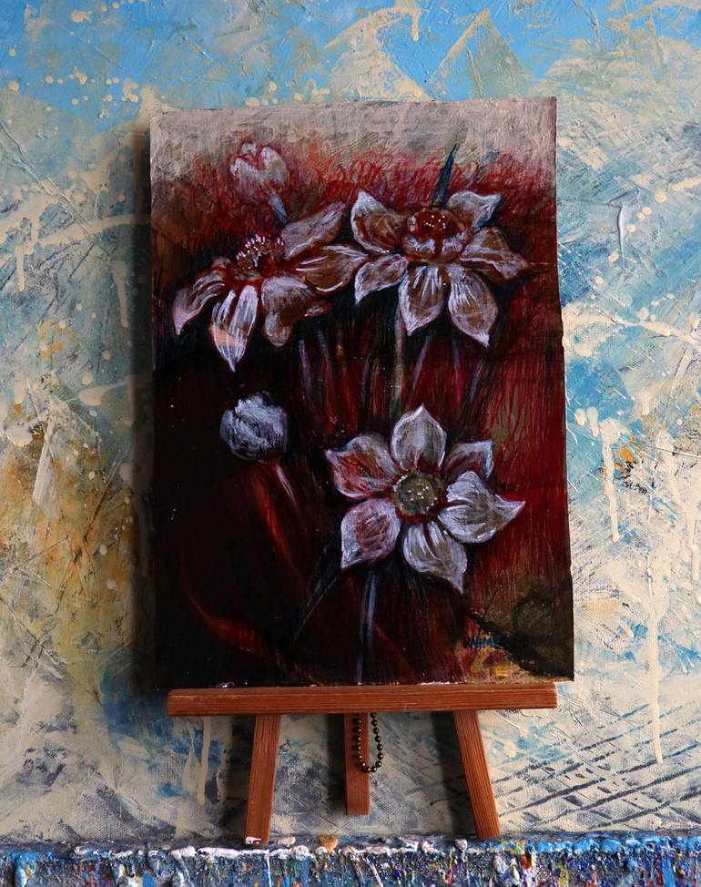 Original Impressionism Floral Painting by Rakhmet Redzhepov