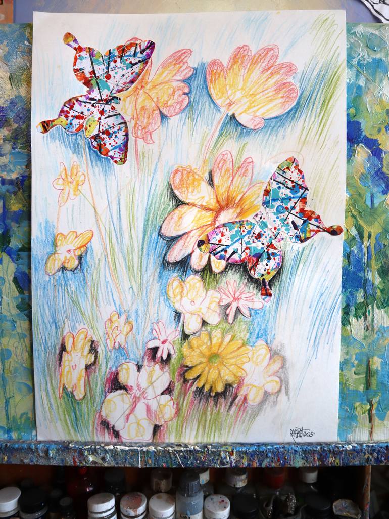 Original Impressionism Floral Painting by Rakhmet Redzhepov