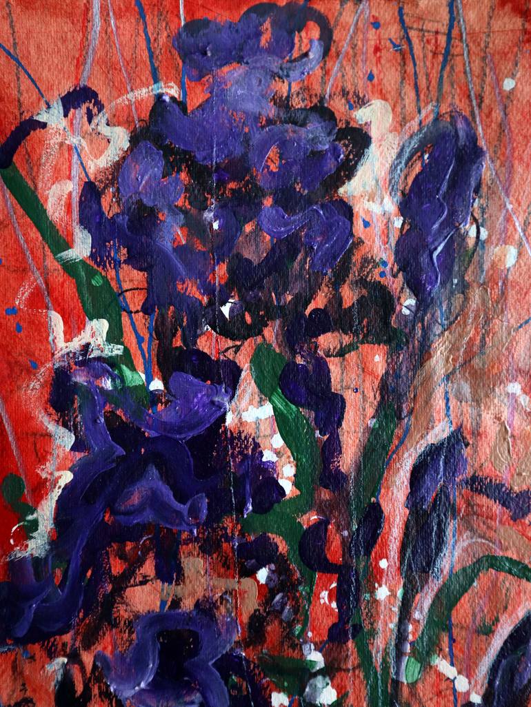 Original Impressionism Floral Painting by Rakhmet Redzhepov