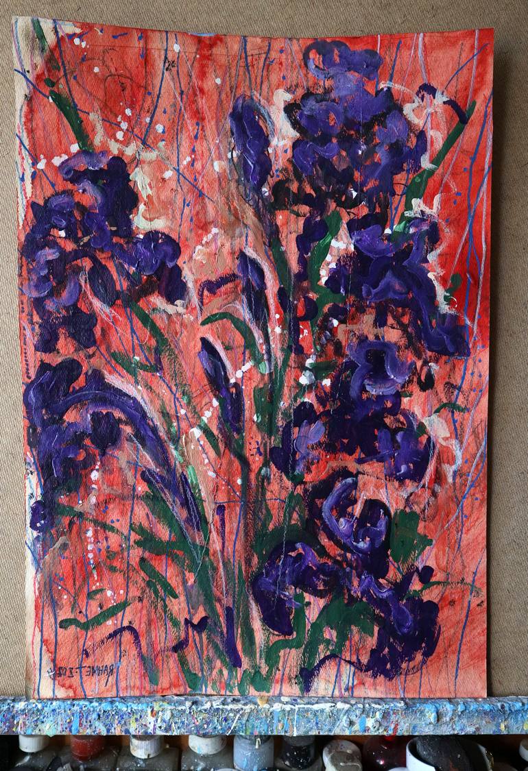 Original Impressionism Floral Painting by Rakhmet Redzhepov