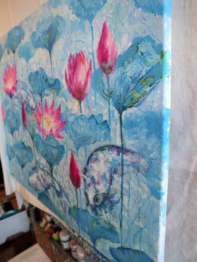 Original Impressionism Floral Painting by Rakhmet Redzhepov