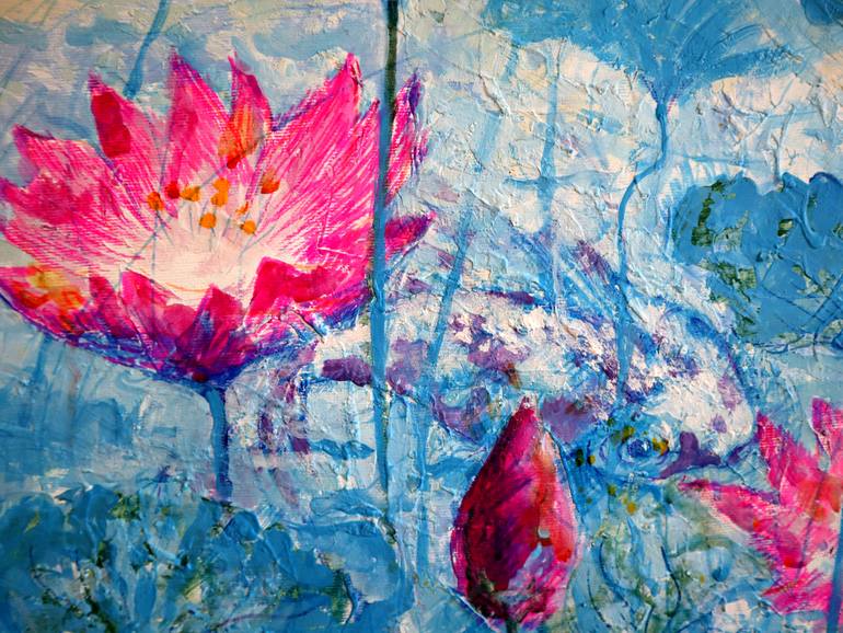 Original Impressionism Floral Painting by Rakhmet Redzhepov