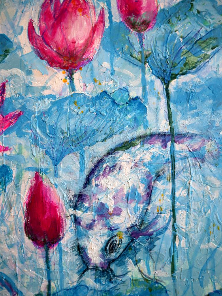 Original Impressionism Floral Painting by Rakhmet Redzhepov