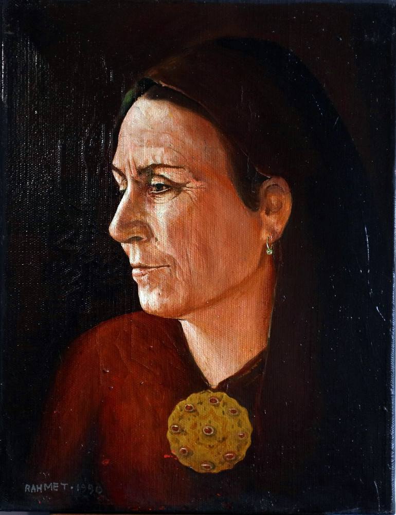 Original Portrait Painting by Rakhmet Redzhepov
