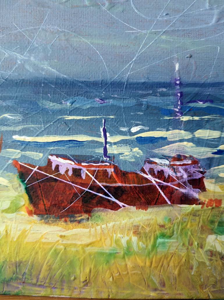 Original Impressionism Seascape Painting by Rakhmet Redzhepov