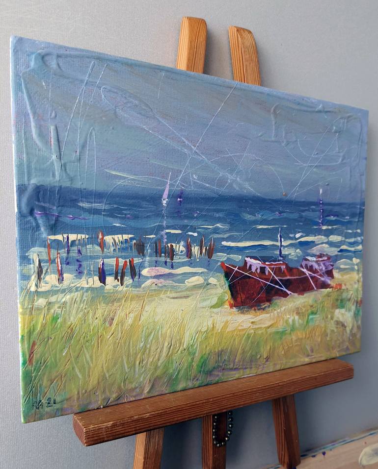 Original Impressionism Seascape Painting by Rakhmet Redzhepov