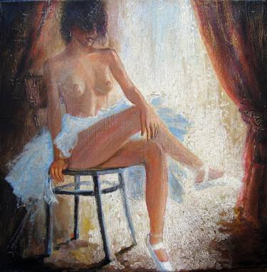 Print of Impressionism Nude Paintings by Rakhmet Redzhepov