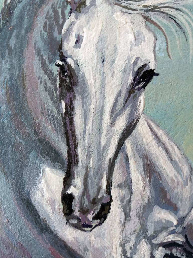 Original Fine Art Horse Painting by Rakhmet Redzhepov