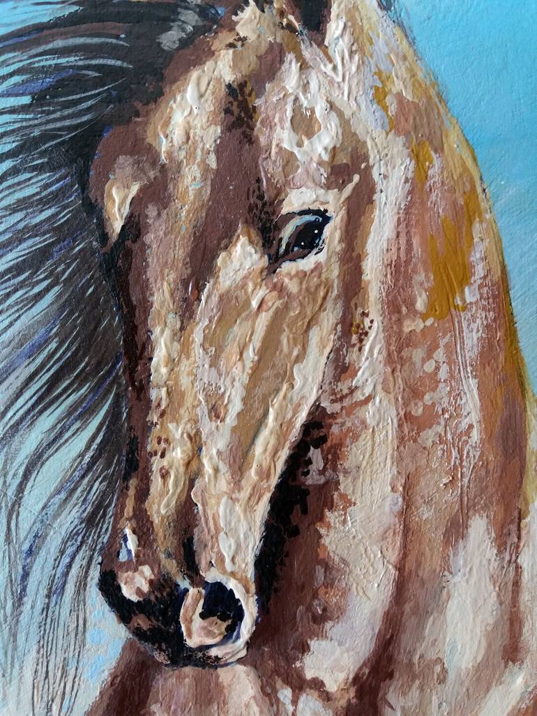 Original Fine Art Horse Painting by Rakhmet Redzhepov