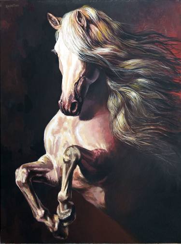 Print of Figurative Horse Paintings by Rakhmet Redzhepov
