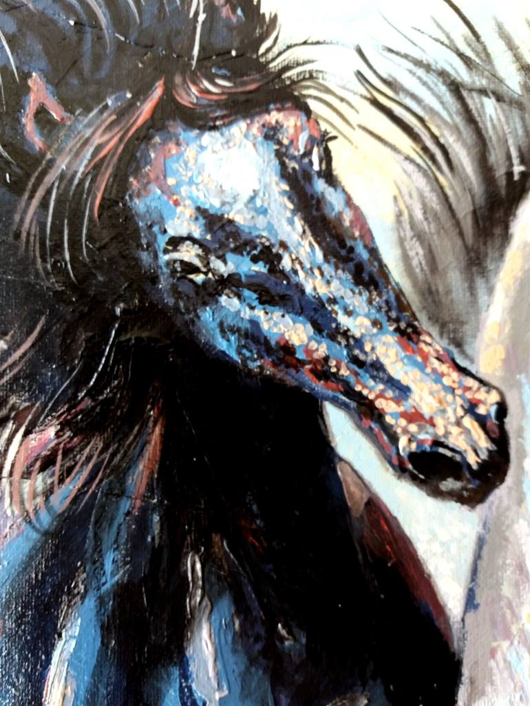 Original Conceptual Horse Painting by Rakhmet Redzhepov