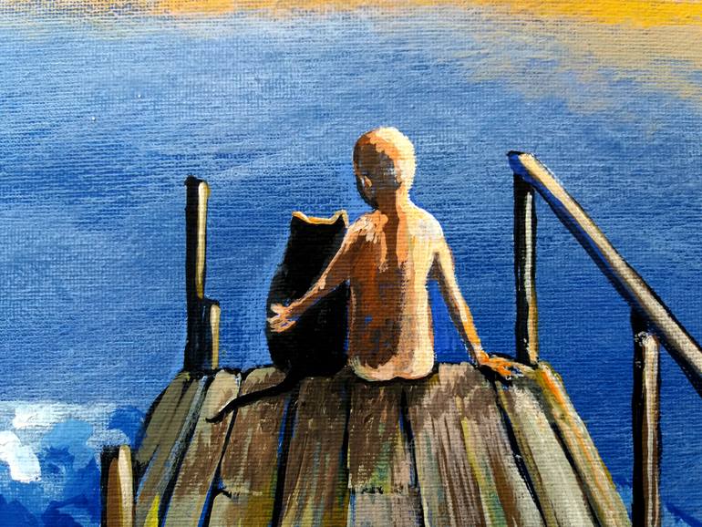 Original Abstract Expressionism Outer Space Painting by Rakhmet Redzhepov