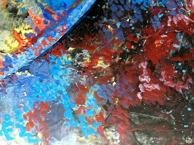 Original Abstract Expressionism Outer Space Painting by Rakhmet Redzhepov