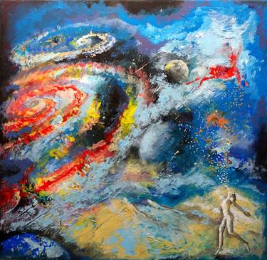 Print of Abstract Expressionism Outer Space Paintings by Rakhmet Redzhepov