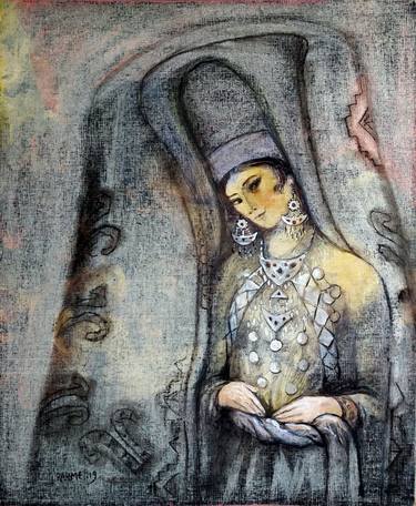 Original Abstract Expressionism Women Paintings by Rakhmet Redzhepov