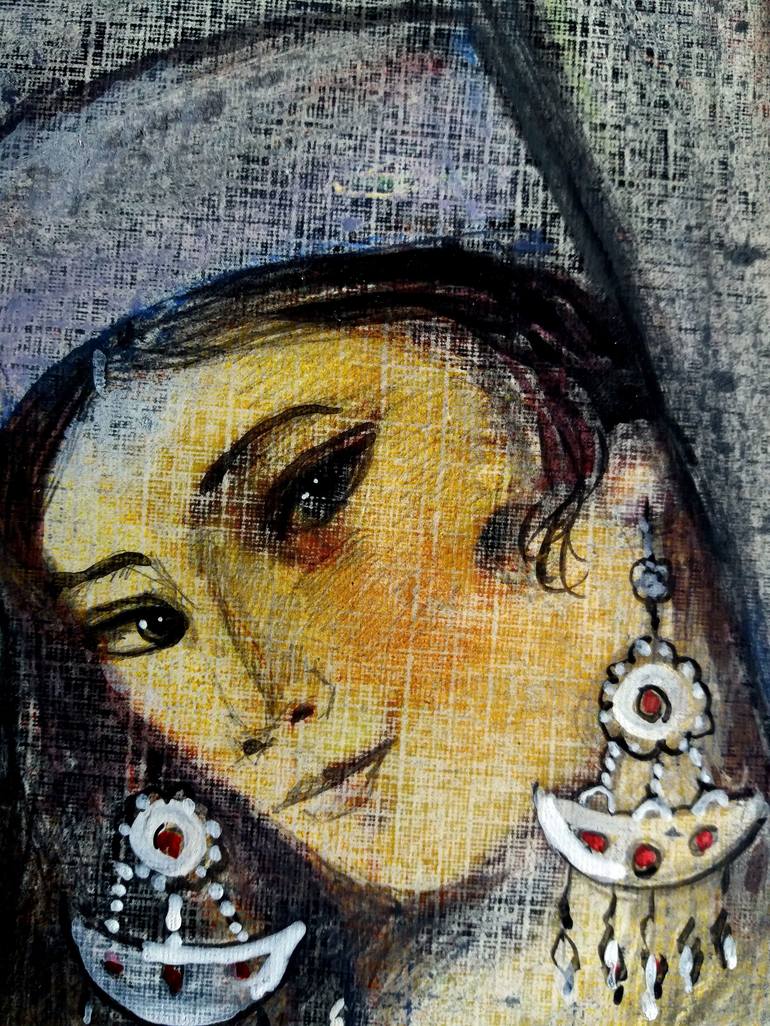 Original Abstract Expressionism Women Painting by Rakhmet Redzhepov