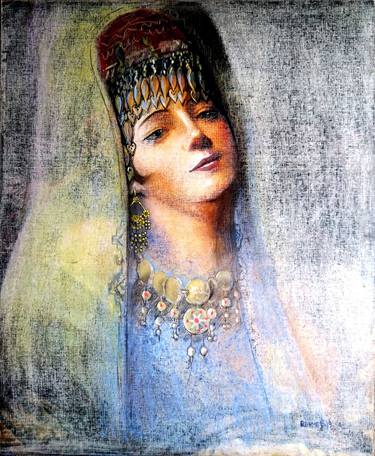 Print of Women Paintings by Rakhmet Redzhepov
