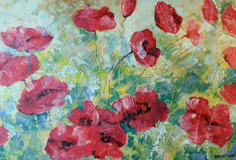 Poppies in the light Painting by Rakhmet Redzhepov | Saatchi Art