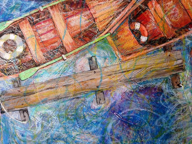 Original Boat Painting by Rakhmet Redzhepov