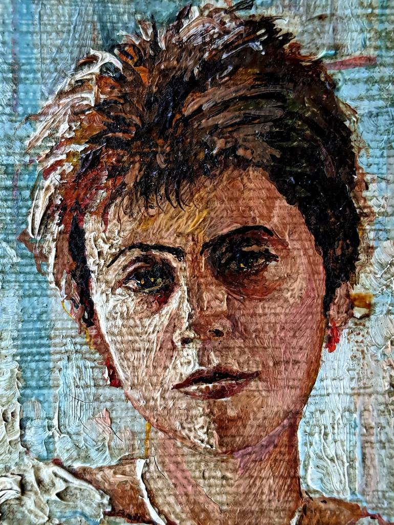 Original Impressionism Portrait Painting by Rakhmet Redzhepov