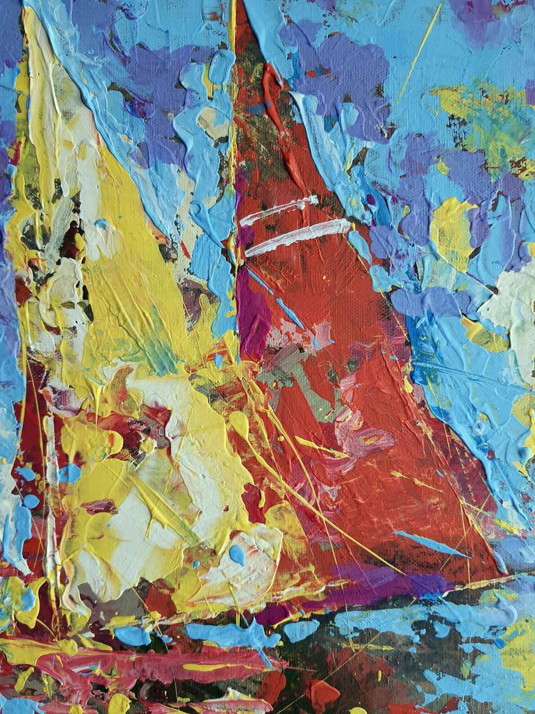 Original Abstract Expressionism Seascape Painting by Rakhmet Redzhepov