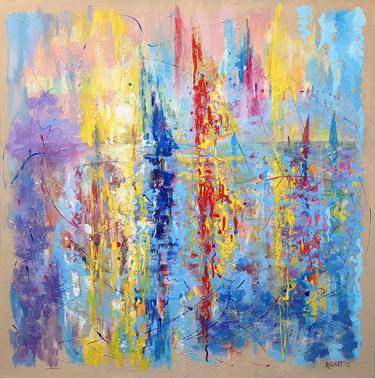 Original Abstract Expressionism Abstract Paintings by Rakhmet Redzhepov