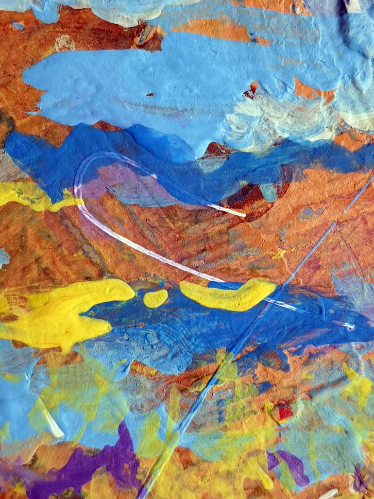 Original Abstract Landscape Painting by Rakhmet Redzhepov