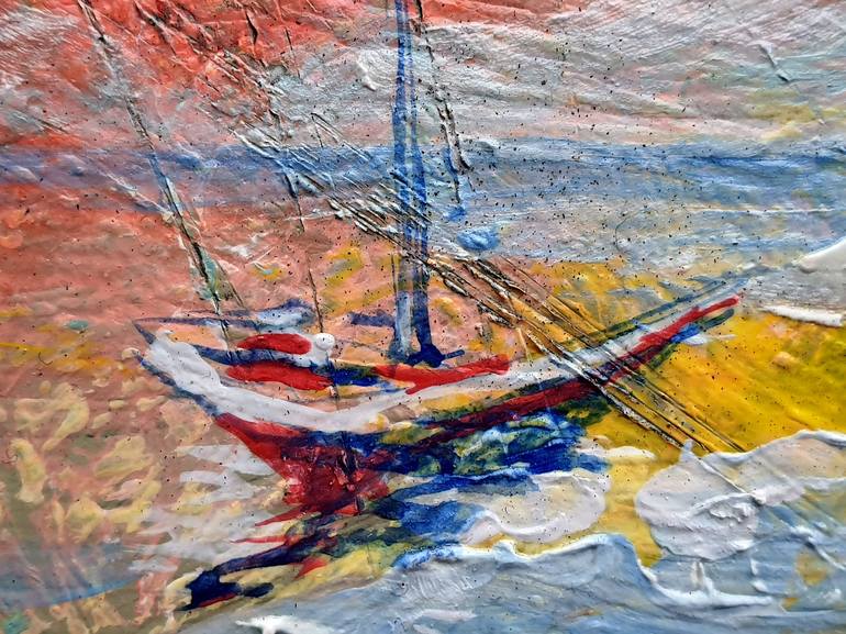 Original Abstract Expressionism Seascape Painting by Rakhmet Redzhepov