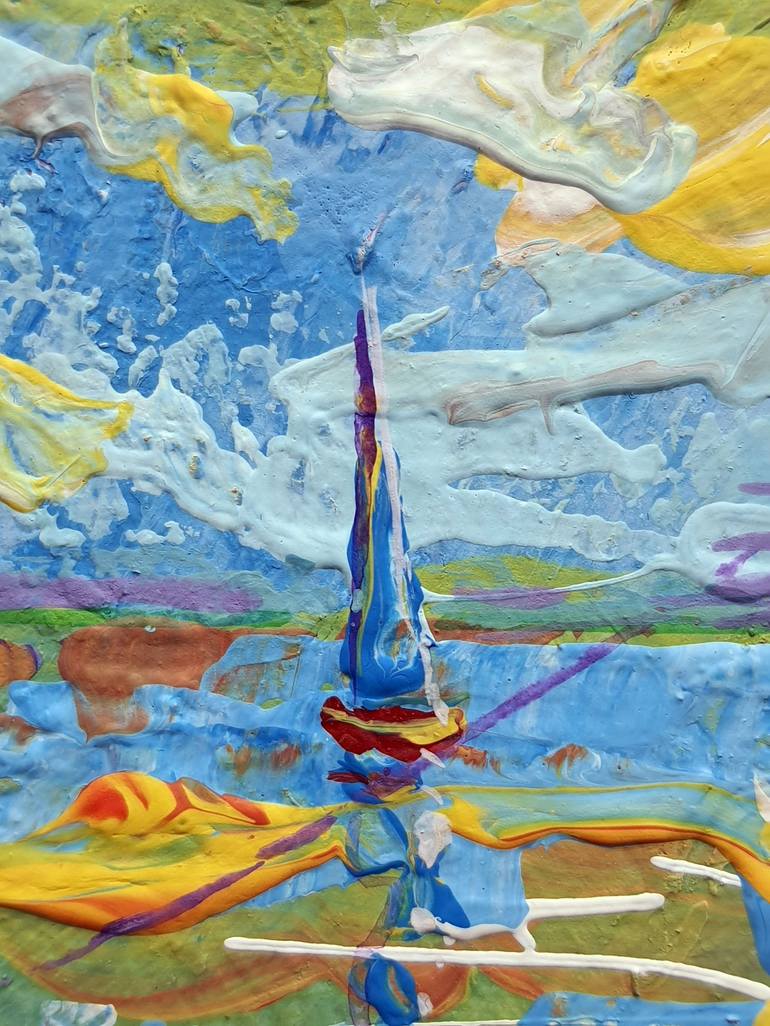 Original Abstract Seascape Painting by Rakhmet Redzhepov