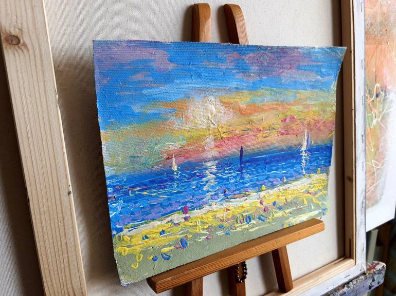 Original Expressionism Seascape Painting by Rakhmet Redzhepov