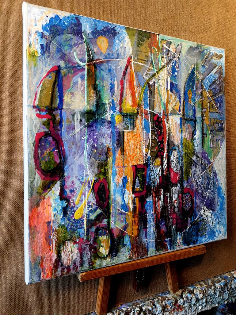Original Abstract Expressionism Abstract Painting by Rakhmet Redzhepov