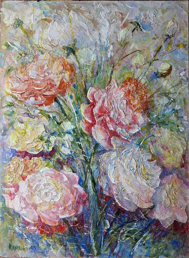 Original Impressionism Floral Paintings by Rakhmet Redzhepov